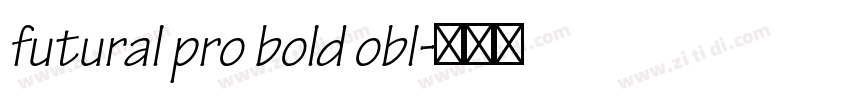 futural pro bold obl字体转换